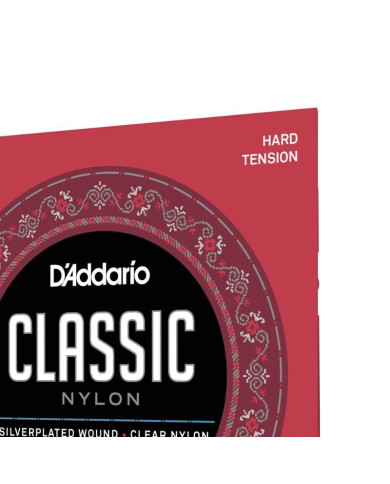 D'Addario Cordes d'étude pour guitare classique D'Addario EJ27H, Hard