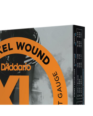 D'Addario Cordes nickel pour guitare électrique D'Addario EXL110-3D, Regular Light, 10-46, 3 Jeux