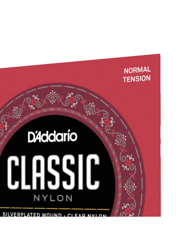 Cordes d'étude pour guitare classique 3/4 D'Addario EJ27N en nylon, tension normale