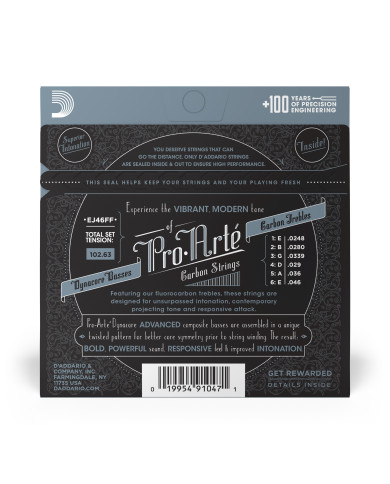 D'Addario EJ46FF Pro Arte jeu de cordes pour guitare classique Tirant fort