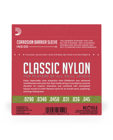 D'Addario Cordes d'étude pour guitare classique 1/2 D'Addario EJ27N, Normal