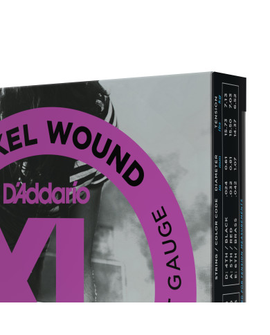 D'Addario - Cordes en nickel pour guitare électrique D'Addario EXL120-3D, Super Light, 9-42, 3 Jeux