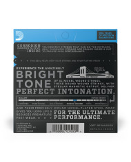 D'Addario - Cordes en nickel pour guitare électrique 7 cordes D'Addario EXL110-7, Regular Light, 10-59