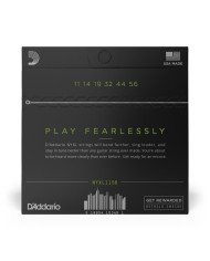 Cordes pour guitare électrique D'Addario NYXL1156 filet nickel, aiguës Medium / graves Extra-Heavy, 11-56