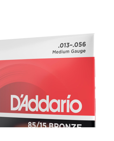 D'Addario Cordes en bronze pour guitare acoustique D'Addario EZ930, 85/15, Medium, 13-56