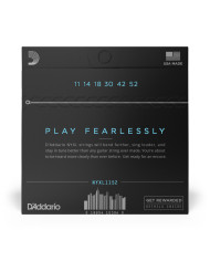 Cordes pour guitare électrique D'Addario NYXL1152 filet nickel, aiguës Medium / graves Heavy, 11-52