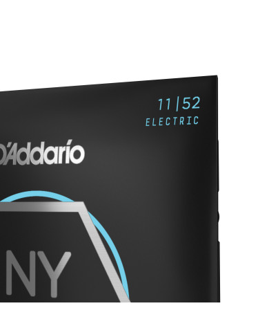 Cordes pour guitare électrique D'Addario NYXL1152 filet nickel, aiguës Medium / graves Heavy, 11-52