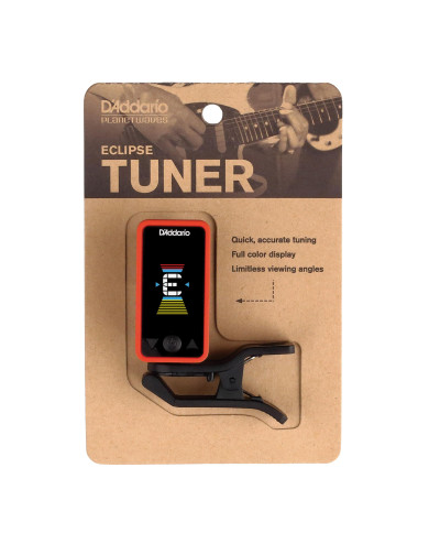 Accordeur à pince Eclipse, rouge, par D'Addario