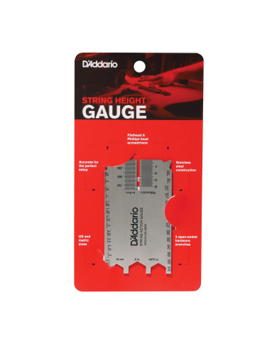 Règle pour mesurer et ajuster l'action des cordes D'Addario