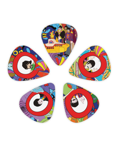 Médiators Medium pour guitare 50e anniversaire Yellow Submarine D'Addario