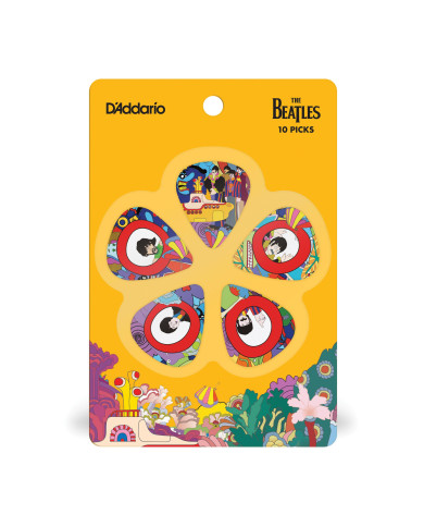 Médiators Medium pour guitare 50e anniversaire Yellow Submarine D'Addario