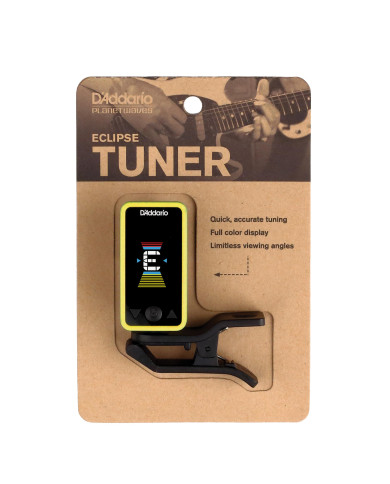 Accordeur à pince Eclipse, jaune, par D'Addario