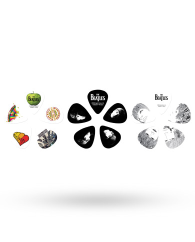 D'Addario Boîte de médiators signature Beatles par D'Addario, rayures