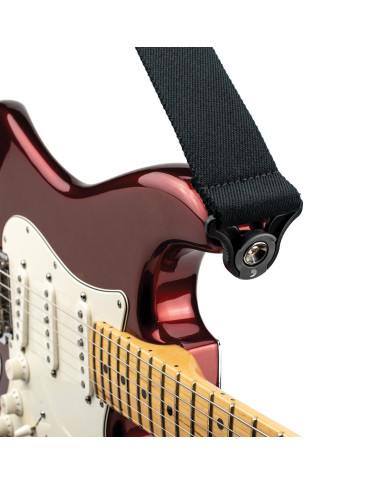 Sangle D'Addario Auto Lock pour guitare, Skater noir