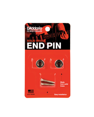 D'Addario Attaches de sangle en laiton D'Addario, coloris chromé (la paire)