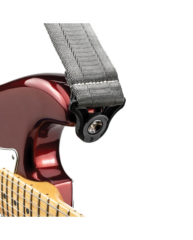 Sangle Auto Lock pour guitare D'Addario - Metal Grey