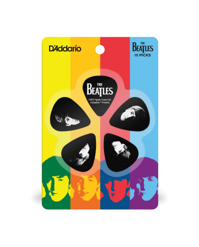 D'Addario Médiators Beatles par D'Addario, Meet The Beatles, pack de 10, Heavy
