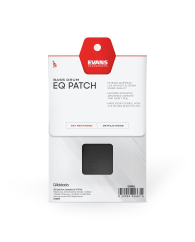 Patch pour pédale simple EVANS EQ, nylon noir