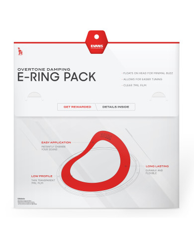 EVANS - Pack de 10 E-Rings, 2,5 cm de large, diamètre 10"