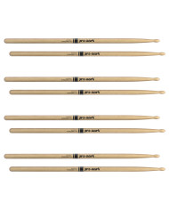 ProMark - Baguettes Classic Forward 7A Hickory, Olive Ovale, lot de 4 paires