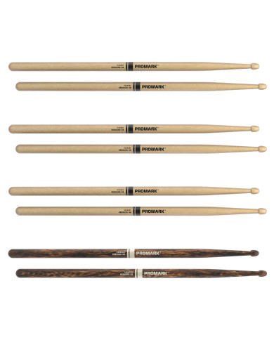 ProMark - Baguettes avec olive Acorn en hickory Rebound 5B FireGrain, lot de 4 paires