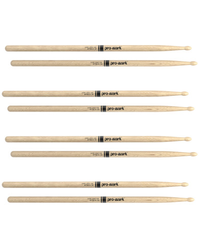 ProMark - Baguettes Classic Attack 5A Chêne Shira Kashi, Olive Ovale, lot de 4 paires