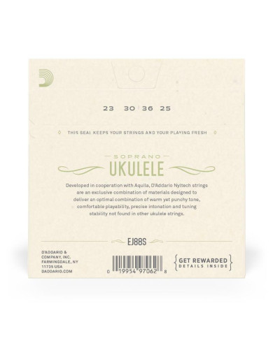 CORDES D'ADDARIO EJ88C - UKULELE CONCERT