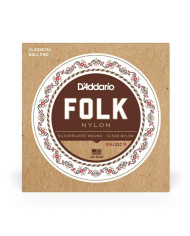 D'Addario - Cordes Nylon Folk EJ32C, extrémité à boule