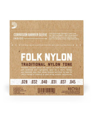 D'Addario - Cordes Nylon Folk EJ32C, extrémité à boule