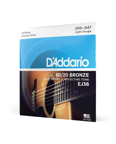D'ADDARIO EJ36 - 12-STRING LIGHT 10-47