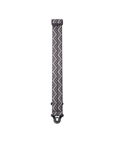 D'Addario - Sangle Auto Lock pour guitare, modèle noir rembourré avec formes géométriques