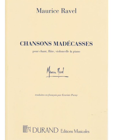 Chansons Madécasses RAVEL MAURICE