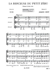 Berceuse Du Petit Zebu IBERT JACQUES