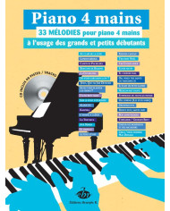 Piano 4 Mains 33 Melodies Pour Grands Et Petits Debutants