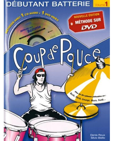 Batterie Debutant Vol.1+Dvd ROUX DENIS / BIELLO S.