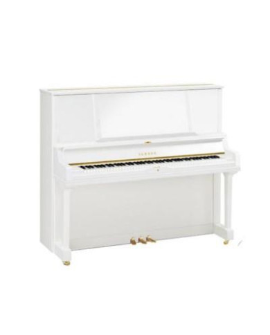 Yamaha - Piano Droit YUS5 PWH blanc Brillant