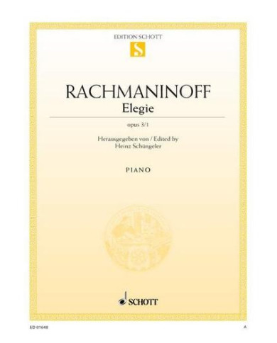 Elegie Op. 3/1 RACHMANINOV SERGEI