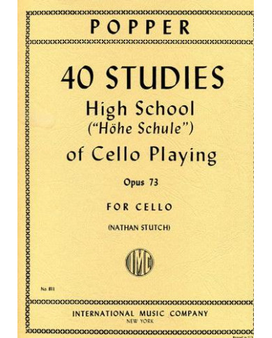 High School Of Cello Playing Op. 73 POPPER DAVID