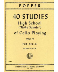 High School Of Cello Playing Op. 73 POPPER DAVID
