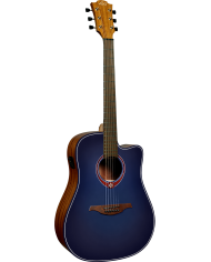 LAG T-BLUE-DCE - Guitare Dreadnought Pan-Coupé Électro Édition Limitée Blue Burst