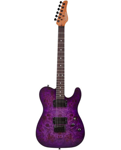 SCHECTER PT STANDARD Purple Burst Burl - Guitare électrique