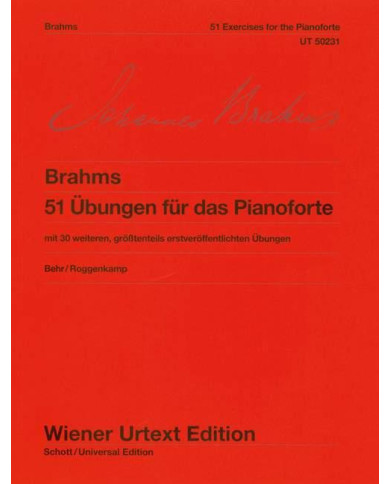 51 Exercises For The Piano BRAHMS JOHANNES