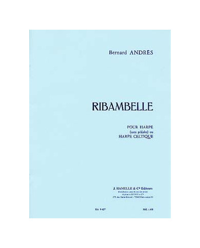 Ribambelle 10 Pieces Faciles Pour Harpe Ou Harpe Celtique ANDRES BERNARD