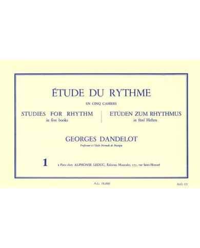 Etude Du Rythme Vol.1 DANDELOT GEORGES