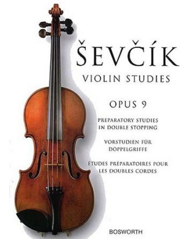 Violin Studies Op. 9 Etudes Prep. Doubles Cordes SEVCIK OTAKAR