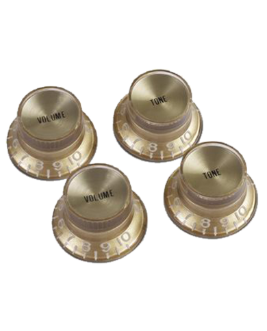GIBSON PRMK-030 LOT DE 4 BOUTONS TOP HAT GOLD