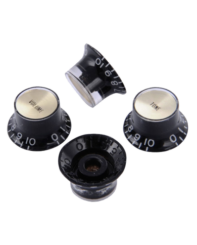 GIBSON PRMK-020 LOT DE 4 BOUTONS TOP HAT BLACK GOLD